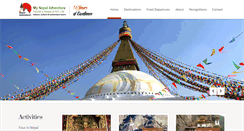 Desktop Screenshot of mynepal-adventure.com