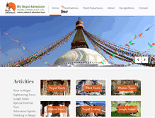 Tablet Screenshot of mynepal-adventure.com